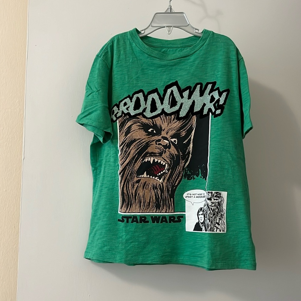 Boys Star Wars Gap Chewbacca Short Sleeve Shirt size L (10-11)